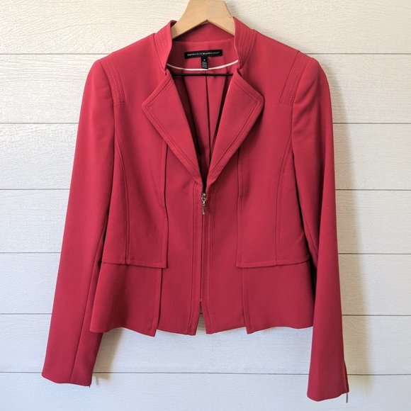 White House Black Market Jackets & Blazers - White House Black Market Pink Zip Front Blazer 8